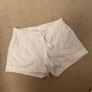 White Lululemon shorts